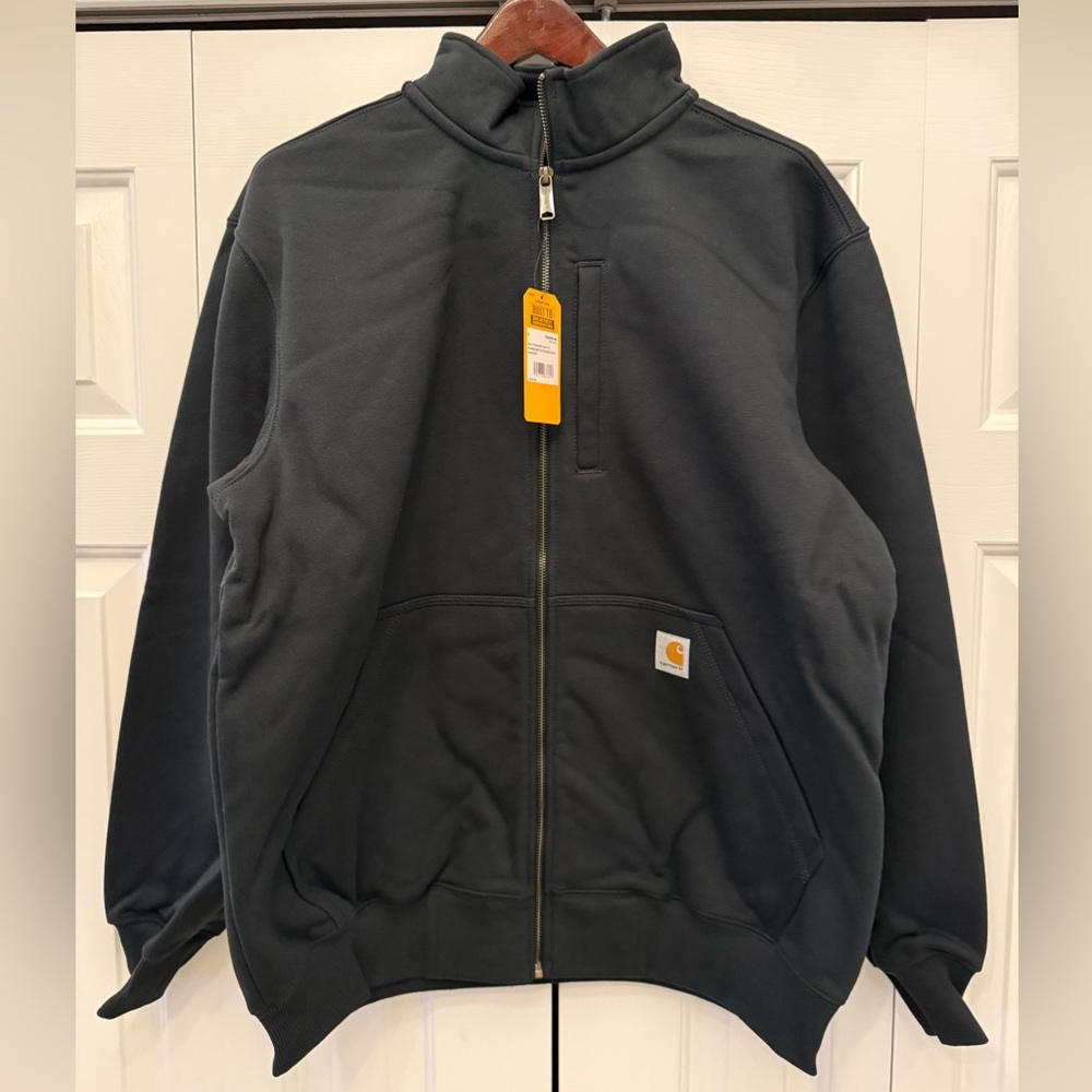 Carhartt Rain Defender Loose Fit Heavyweight Full-Zip Mock Neck Sweatshirt